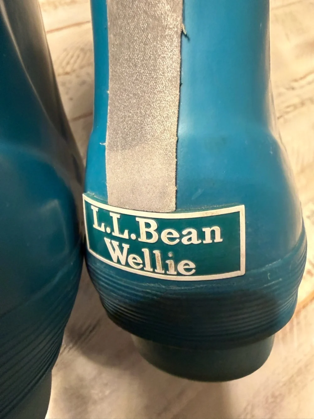 L.L. Bean Teal Kids Wellie Waterproof Pull On Rain Boots sz3 Kids